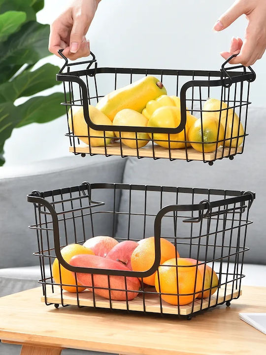 Raki Obstschale Metallisch Schwarz 32.4x26x32.4cm
