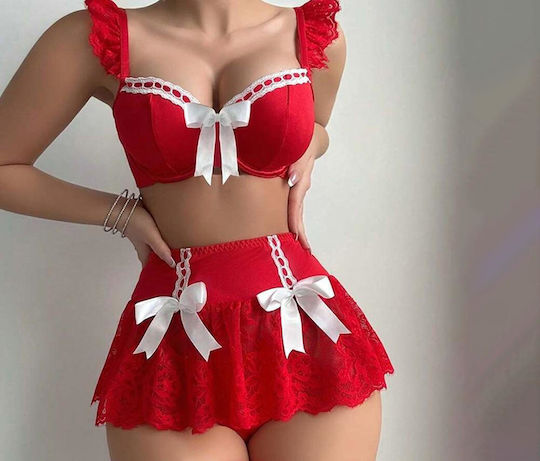 Sexy Σετ Εσωρούχων Kόκκινος 50288