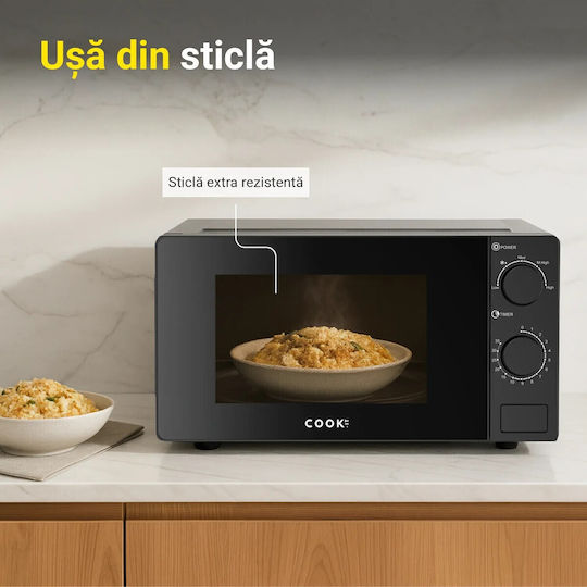 COOK-IT Mikrowellenofen mit Grill 20lt Schwarze