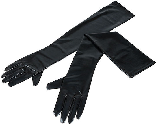 Cottelli Collection Mănuși Lung Wetlook Negre