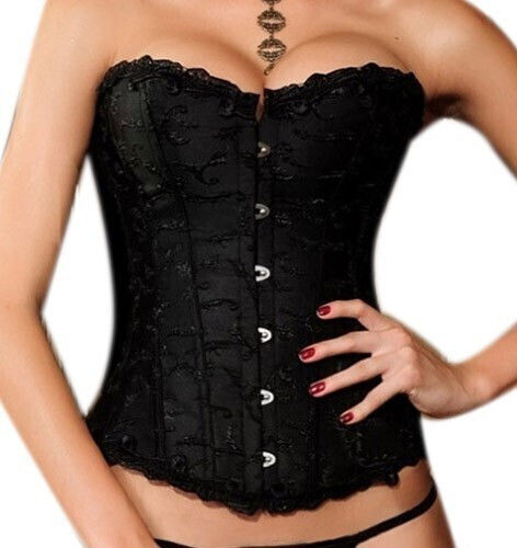Black Jacquard Weave Corset Sexy Corsets