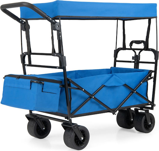 Foldable Garden Cart Metallic 100lt