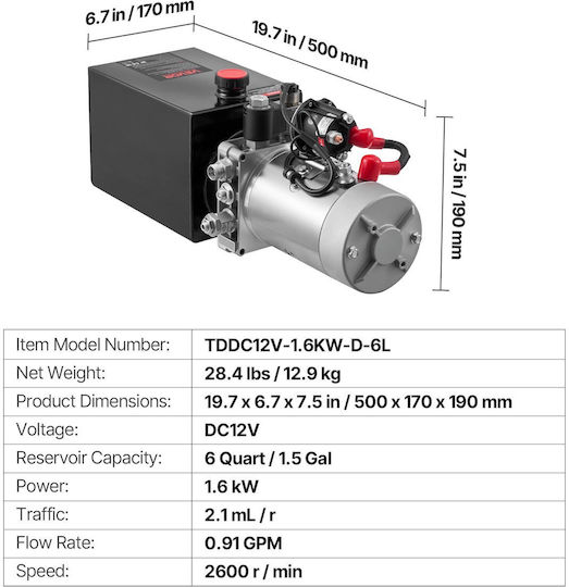 Vevor Elektrisches Installateurwerkzeug 12V DZYFXJSYXLIK15001V9