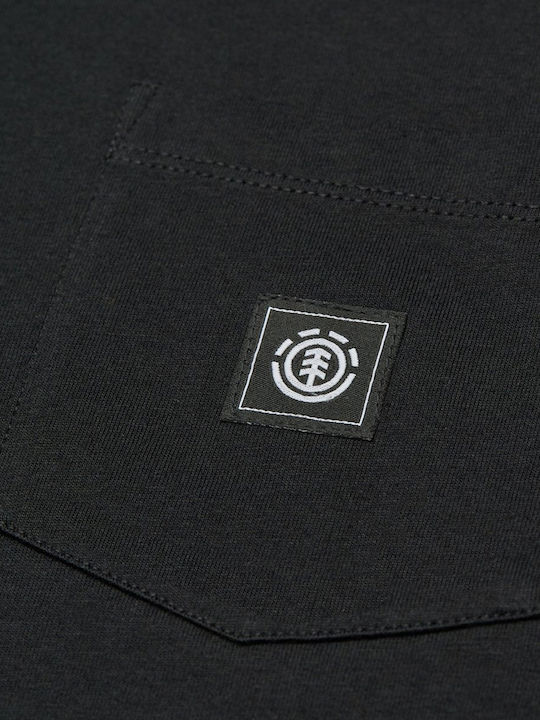 Label Pocket T-shirt Flint Black