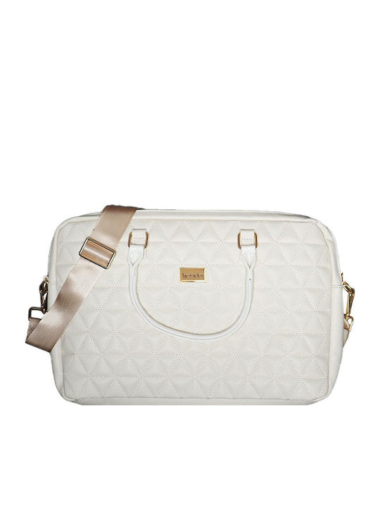 Wonder Pico Gestepptes Aktentasche Tasche Macbook Laptop 17" Beige Wonder Pico Gestepptes Aktentasche Tasche Macbook Laptop 17" Beige