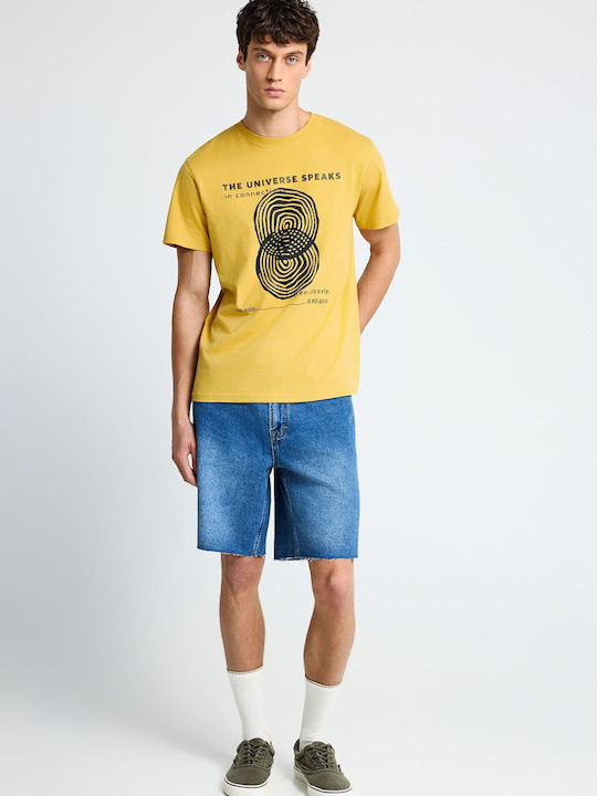 Funky Buddha T-shirt Κίτρινο Χρώμα