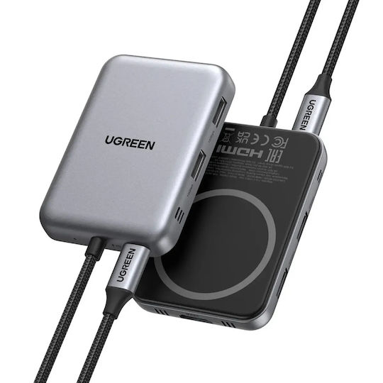 Ugreen CM896 USB-A / USB-C Docking Station με 4K PD Γκρι