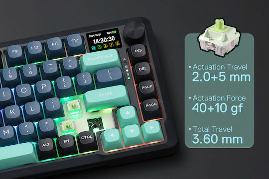 Redragon Behemoth Wireless Gaming Mechanical Keyboard 75% with Custom switches and RGB lighting (English US)