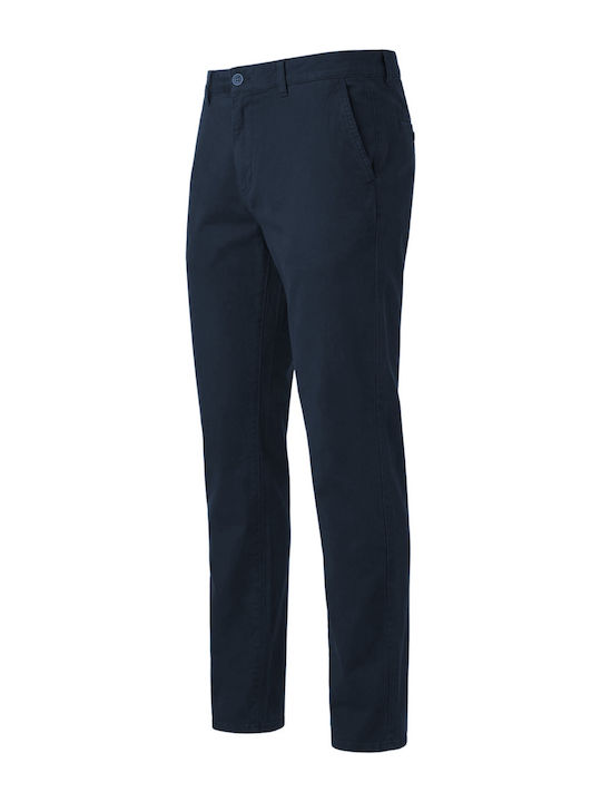 Chino Elastic Trousers in Regular Fit Blue