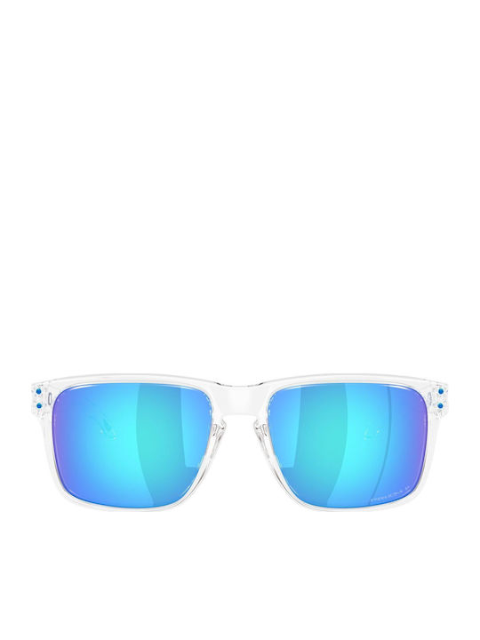 Oakley XXL Men's Sunglasses with Transparent Horn-Rimmed Frame and Polarized Mirror Lens oo9487-07