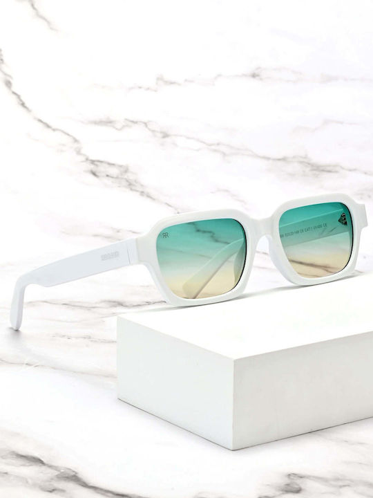 Red Raven Timber Unisex Γυαλιά Ηλίου με Τιρκουάζ Σκελετό και Πολύχρωμο Φακό