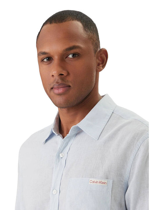 Long Sleeve Linen Shirt Black