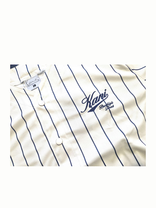 Baseball Kurzärmeliges Herrenhemd Weiß