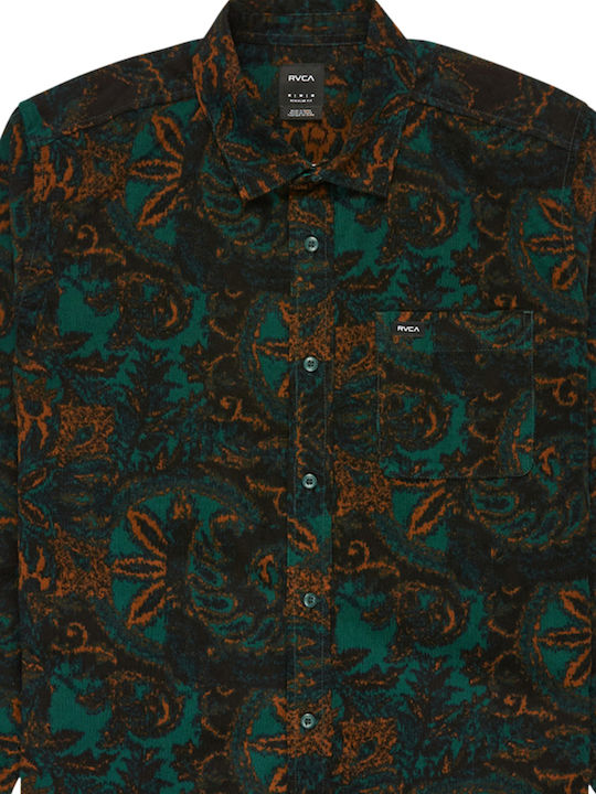 Long Sleeve Corduroy Shirt Hunter Green