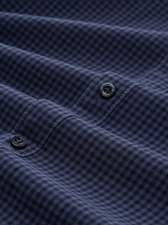 Μακρυμάνικο Πουκάμισο Καρό Blue Vichy Check