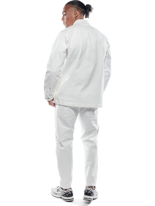 Μακρυμάνικo Τζιν Overshirt White