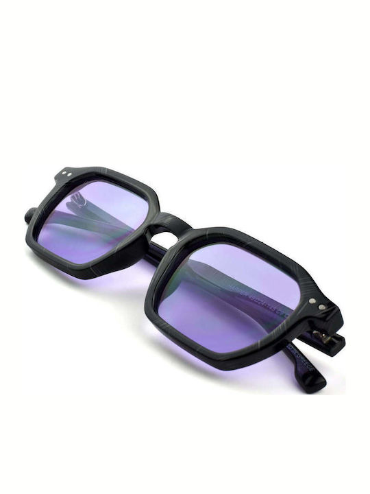 Red Raven Harper Unisex Ochelari De Soare Cu Ramă Din Plastic Violet Și Lentile Violet