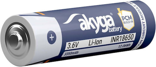 Li-ion Inr18650 Battery Akyga Aky2462 3.6v 3350mah Protection