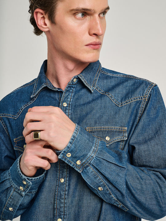 Long Sleeve Shirt in Regular Fit Blue
