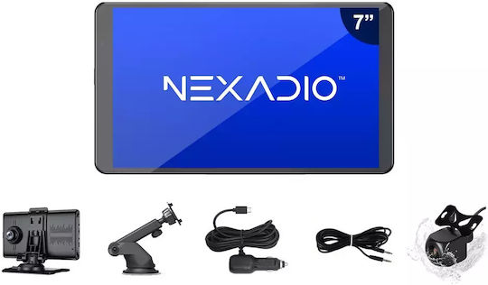 Nexadio CC-100 Set Cameră DVR Auto 1440P cu Ecran 7" Bluetooth Wi-Fi și Cameră Marșarier