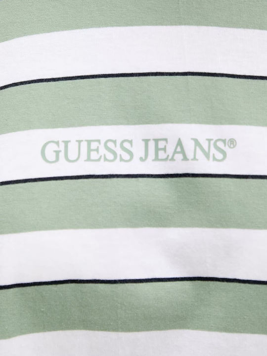 Tricou Damă Cu Dungi Verde