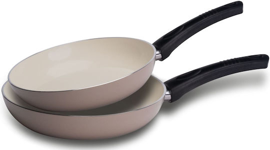 SteweHome Granite Non-Stick Pans Set Beige Kitchen Color 26cm