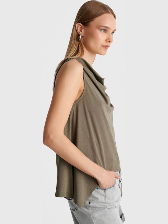 Women's Drape Blouse Green