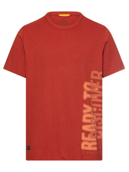 T-shirt Κοκκινο/καφε