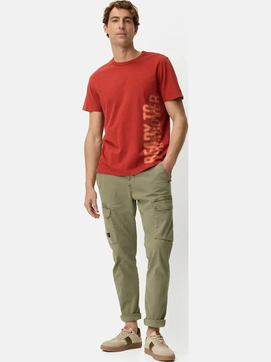T-shirt Κοκκινο/καφε