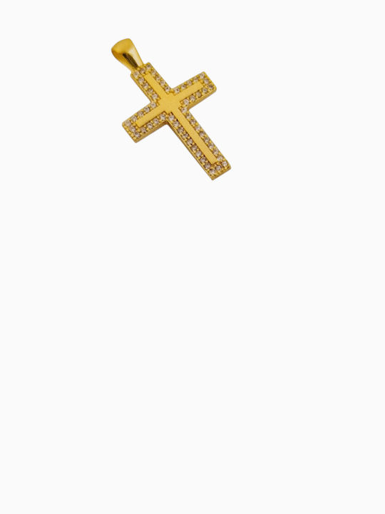 Vergoldeter Kreuz K14 Zirkon Gewicht 2.80gr Vergoldeter Kreuz K14 Zirkon Gewicht 2.80gr