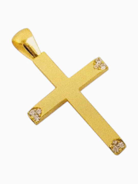 Gold Kreuz K14 Zirkon Gewicht 1.90gr Gold Kreuz K14 Zirkon Gewicht 1.90gr