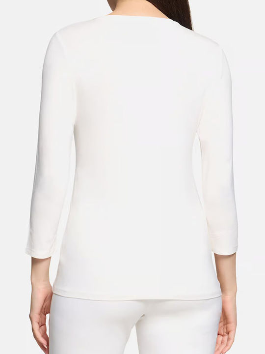 Women's Blouse with 3/4 Sleeve Offwhite