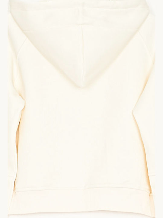 Women's Ecru Set with Trousers with Rubber Band in Loose Fit
