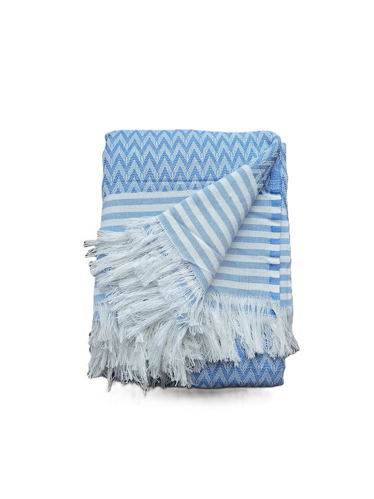 Kotonia Home Κουβερλί Υπέρδιπλο Βαμβακερό Blue 220x240cm