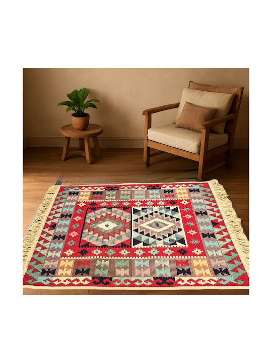 Kotonia Home Χαλί Ορθογώνιο Βαμβακερό Πολύχρωμο 120x180cm