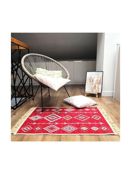 Kotonia Home Rectangular Cotton Multicolour Rug 120x180cm