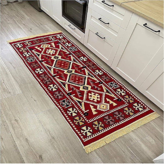 Kotonia Home Χαλί Ορθογώνιο Βαμβακερό Πολύχρωμο 100x300cm