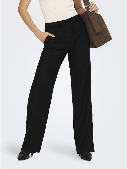 Only Damen Stoffhose Schwarz