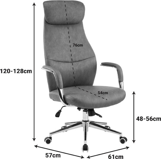 Pakketo Ferka Executive Office Chair With Recline And Adjustable Arms Brown