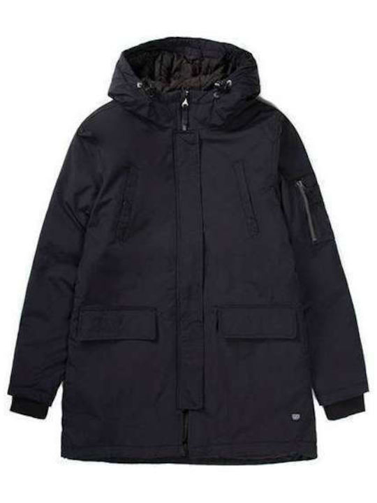Long Women's Jacket for Winter Black