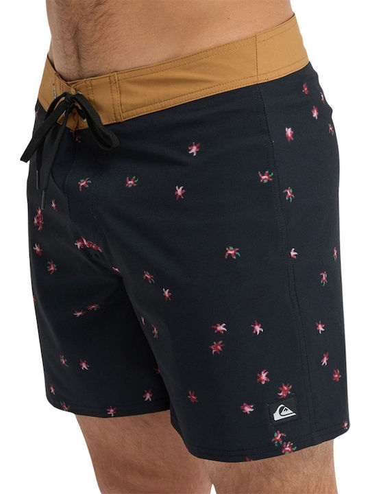 Surfsilk Kaimana Men's Swimwear Bermuda Black Floral Blossom