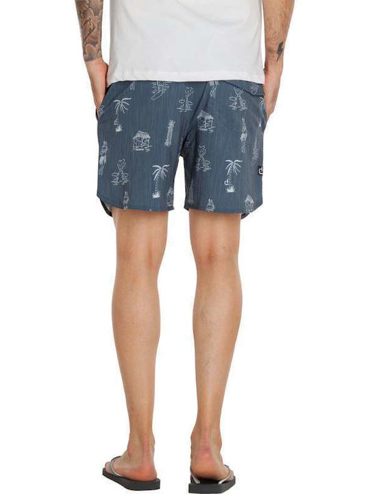 Herren-Bademode Kurze Hosen Marineblau Blumen