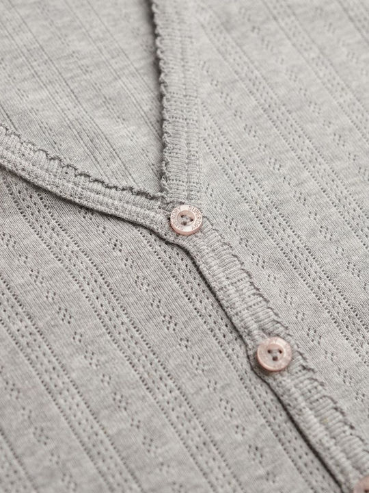 Women's Knitted Cardigan Grey Marl