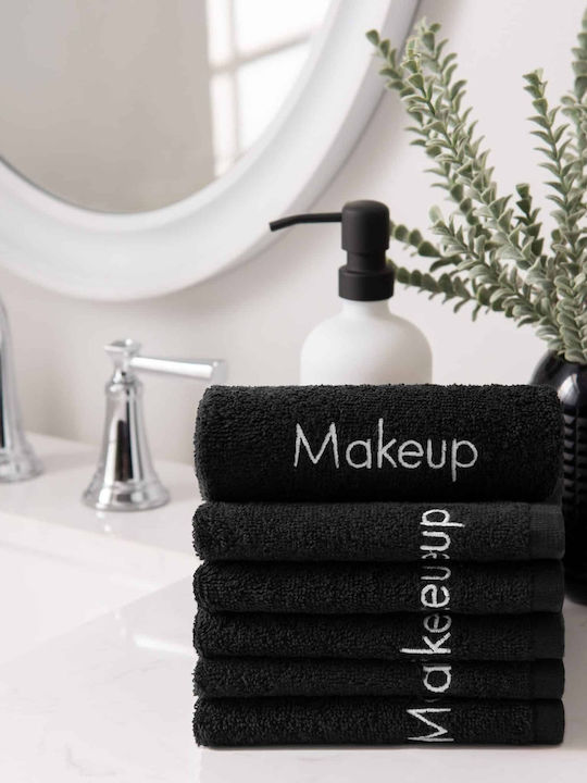 Astron Italy Кърпа За Ръце Make Up 30x50см Черна Тегло 500гр/м²