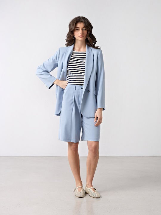 Passager Damen Doppelreihiges Blazer Hellblau