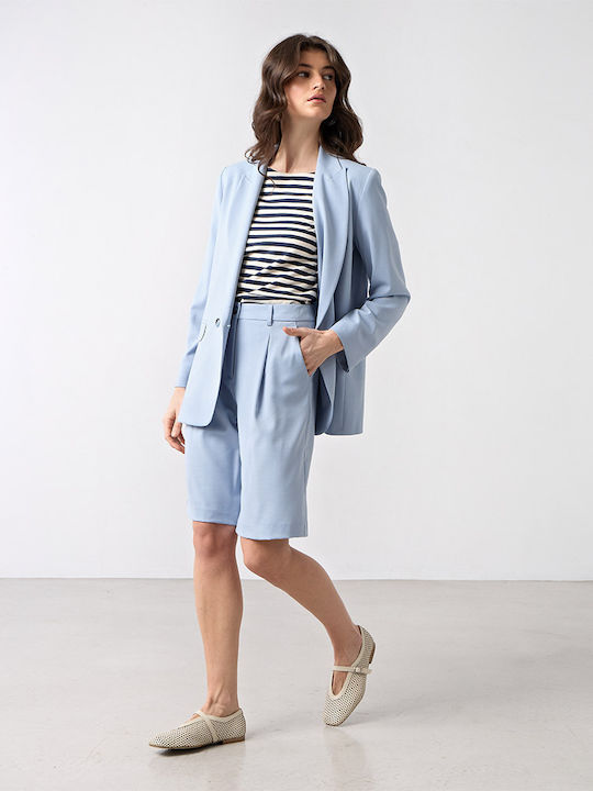 Passager Damen Doppelreihiges Blazer Hellblau