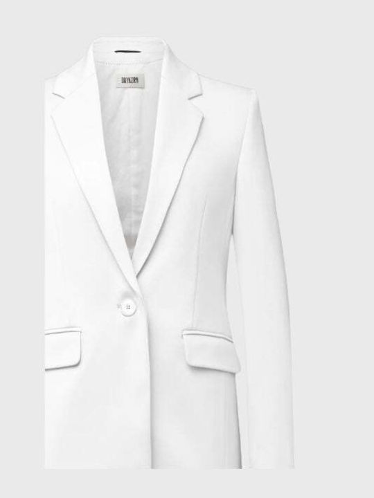 Drykorn Μακρύ Γυναικείο Σακάκι White