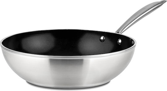 Nava Elegance Wok from Stainless Steel with Non-Stick Coating 28cm