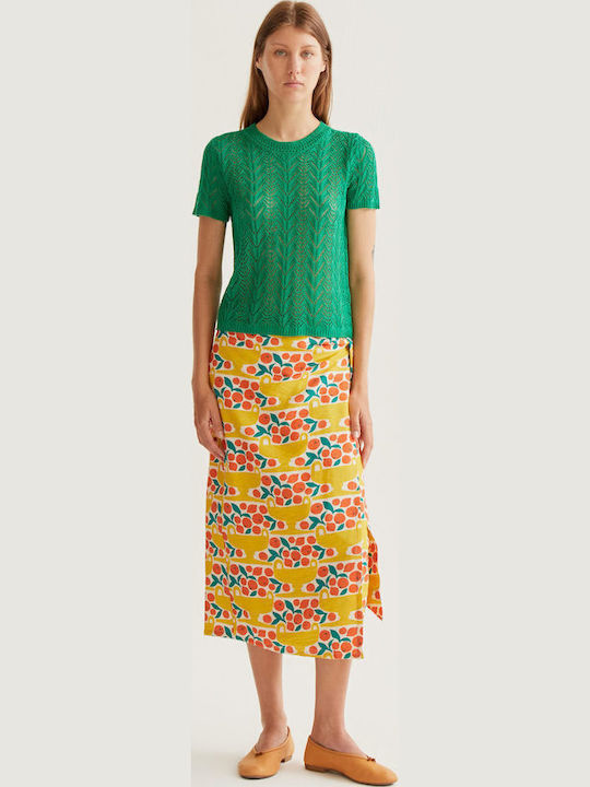 Midi Envelope Skirt Yellow