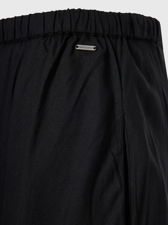 High Waist Maxi Envelope Skirt Black